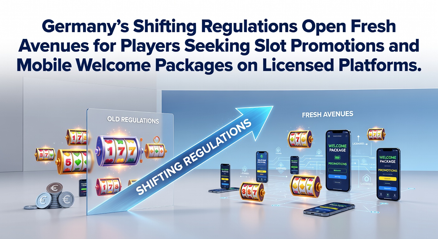 Illustration der deutschen Glücksspielregulierungsänderungen mit Fokus auf mobile Slot-Promotionen und lizenzierte Plattformen