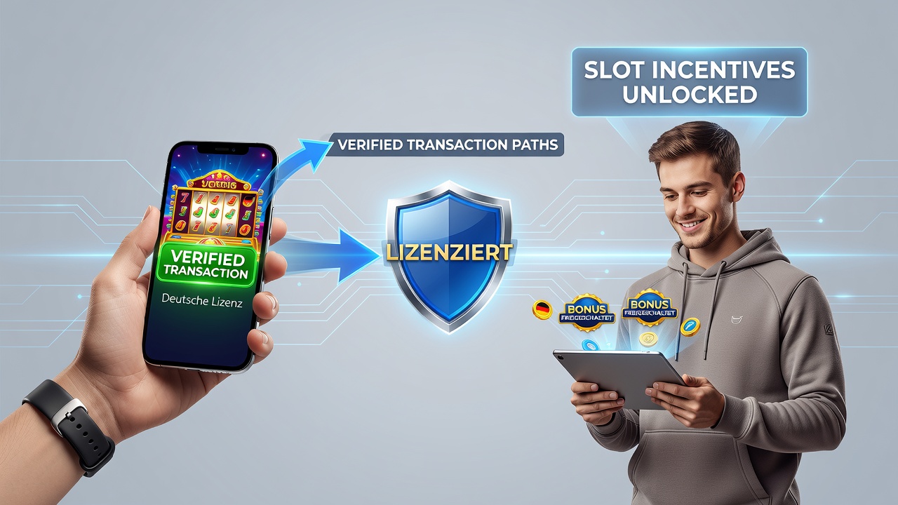 Illustration verifizierter Transaktionswege auf lizenzierten deutschen Mobilplattformen für Slot-Incentives