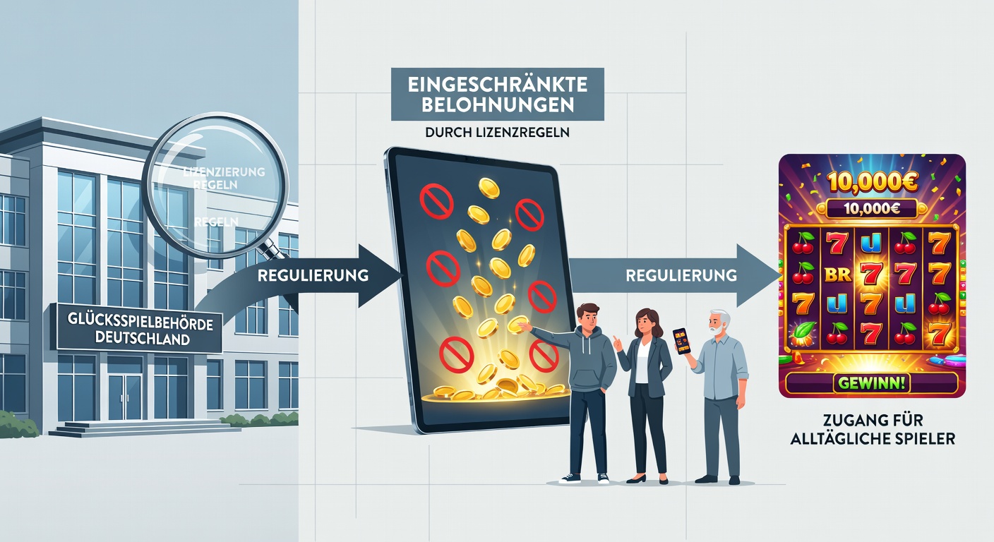 Illustration der deutschen Lizenzregeln für mobile Slots und ihre Auswirkungen auf Spielerzugang
