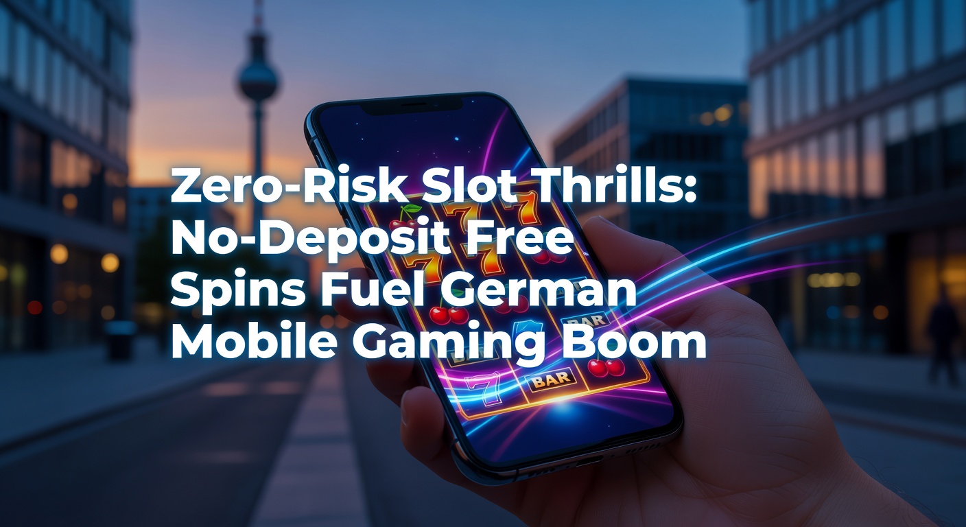 Mobile Slot-Spiele mit Free Spins auf einem Smartphone-Bildschirm, das den risikofreien Einstieg in den deutschen Gaming-Markt symbolisiert